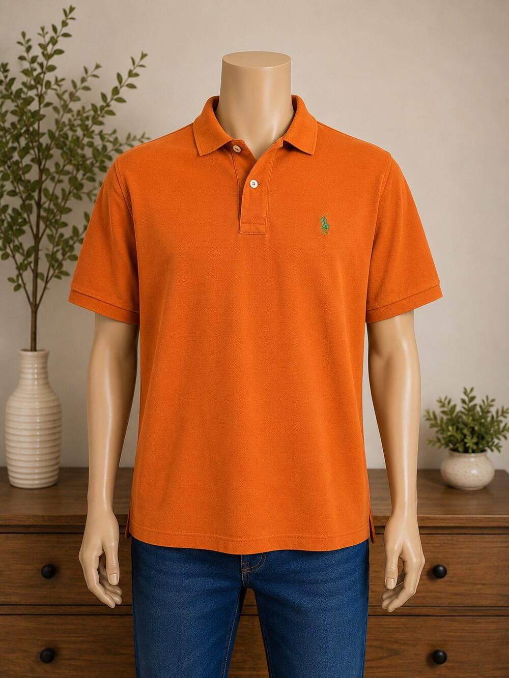 U.S. Polo Assn. Orange Polo Shirt Men's Size S Cotton Classic Fit